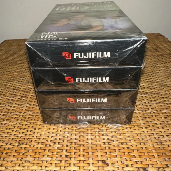Fuji Film VHS Blank Video Tapes 6 HRS HQ 120 High Quality 4 Pack Factory Sealed - Picture 6 of 6